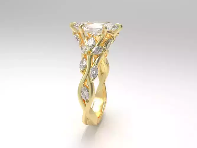 Ring R 224 Marquise Center Stone