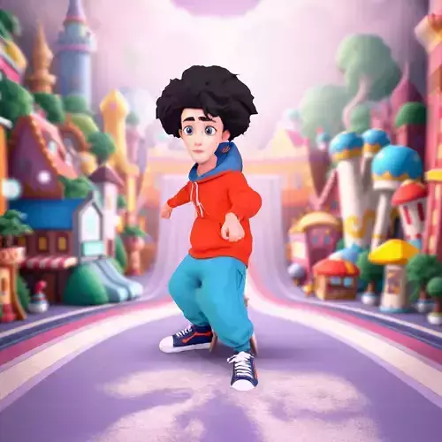 Animated Character Youth Hoodie model pack