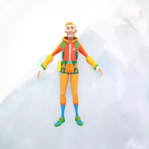 Vibrant Hiker Adventurer model pack