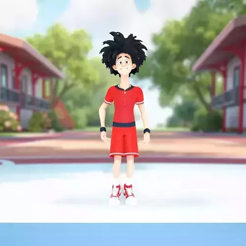 Red Sport Outfit Character model pack