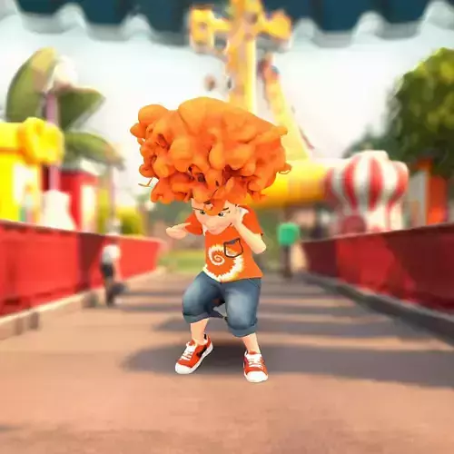 Curly Orange Character model pack