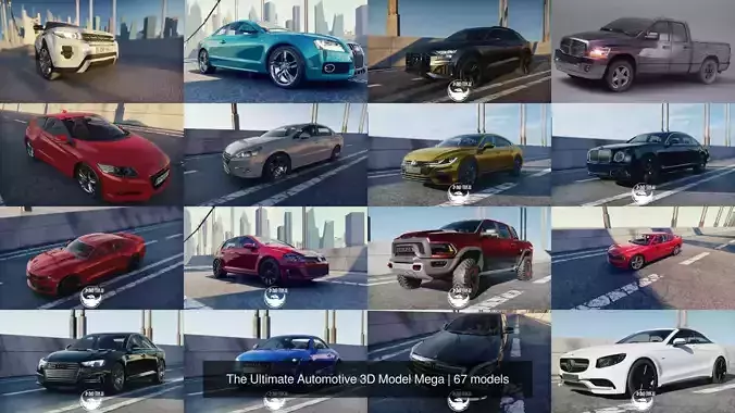 The Ultimate Automotive 3D Model Mega