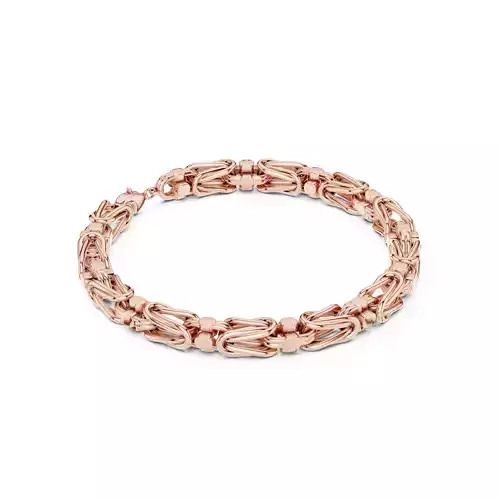 Plain Gold Chain Link Bracelet 3dm stl renders details 