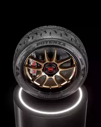 Bridgestone Potenza RE 71 RZ 255 40 ZR18 99W 3D model 4