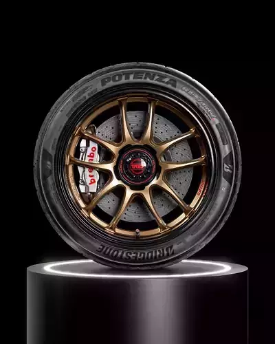 Bridgestone Potenza RE 71 RZ 255 40 ZR18 99W 3D model 7