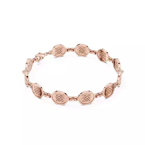 Plain Gold Chain Link Bracelet 3dm stl renders details 