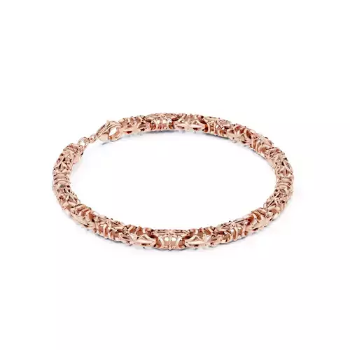 Plain Gold Chain Link Bracelet 3dm stl renders details 