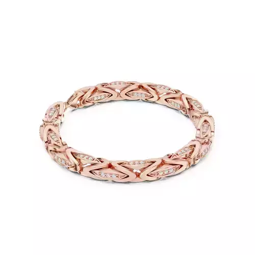 Diamond Chain Link Bracelet 3dm stl renders details 