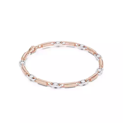 Plain Gold Chain Link Bracelet 3dm stl renders details 