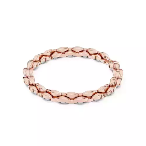 Plain Gold Chain Link Bracelet 3dm stl renders details 