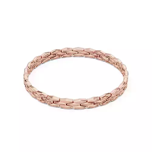 Plain Gold Chain Link Bracelet 3dm stl renders details 