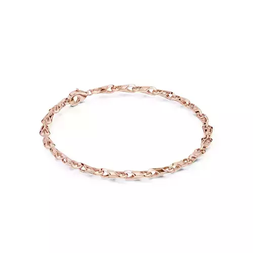Plain Gold Chain Link Bracelet 3dm stl renders details 