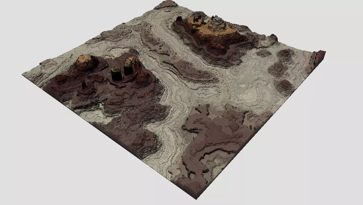 High Quality Canyon Model Low-poly 3D model_0