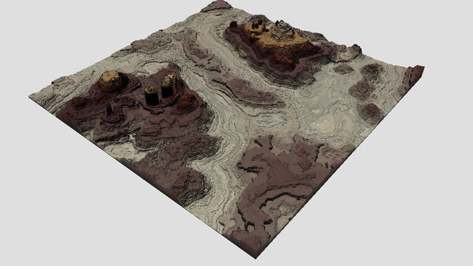 High Quality Canyon Model Low-poly 3D model