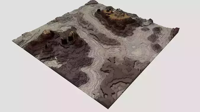 High Quality Canyon Model Low-poly 3D model