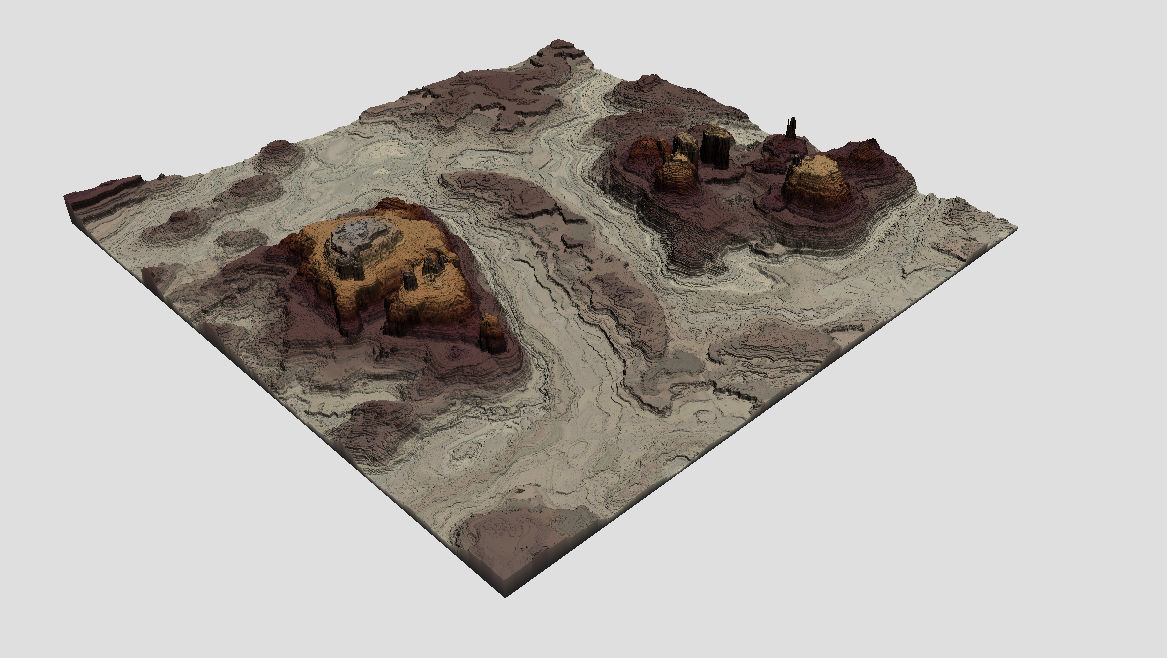 High Quality Canyon Model Low-poly 3D model_1