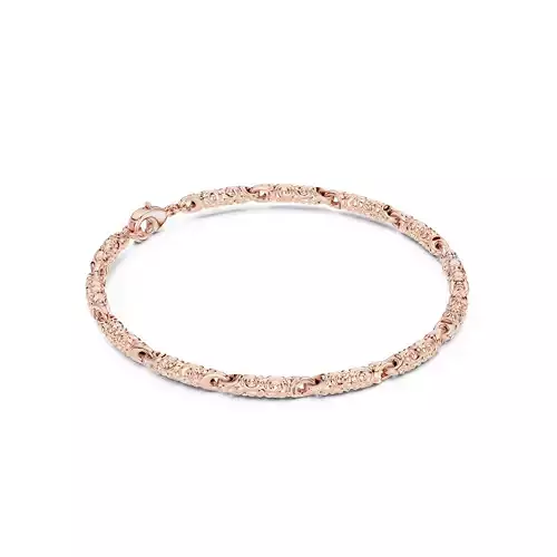 Plain Gold Chain Link Bracelet 3dm stl renders details 