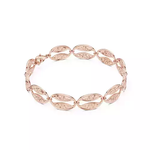 Plain Gold Chain Link Bracelet 3dm stl renders details