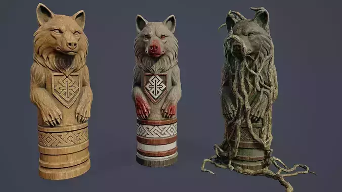 Totem Pole Wolf PBR