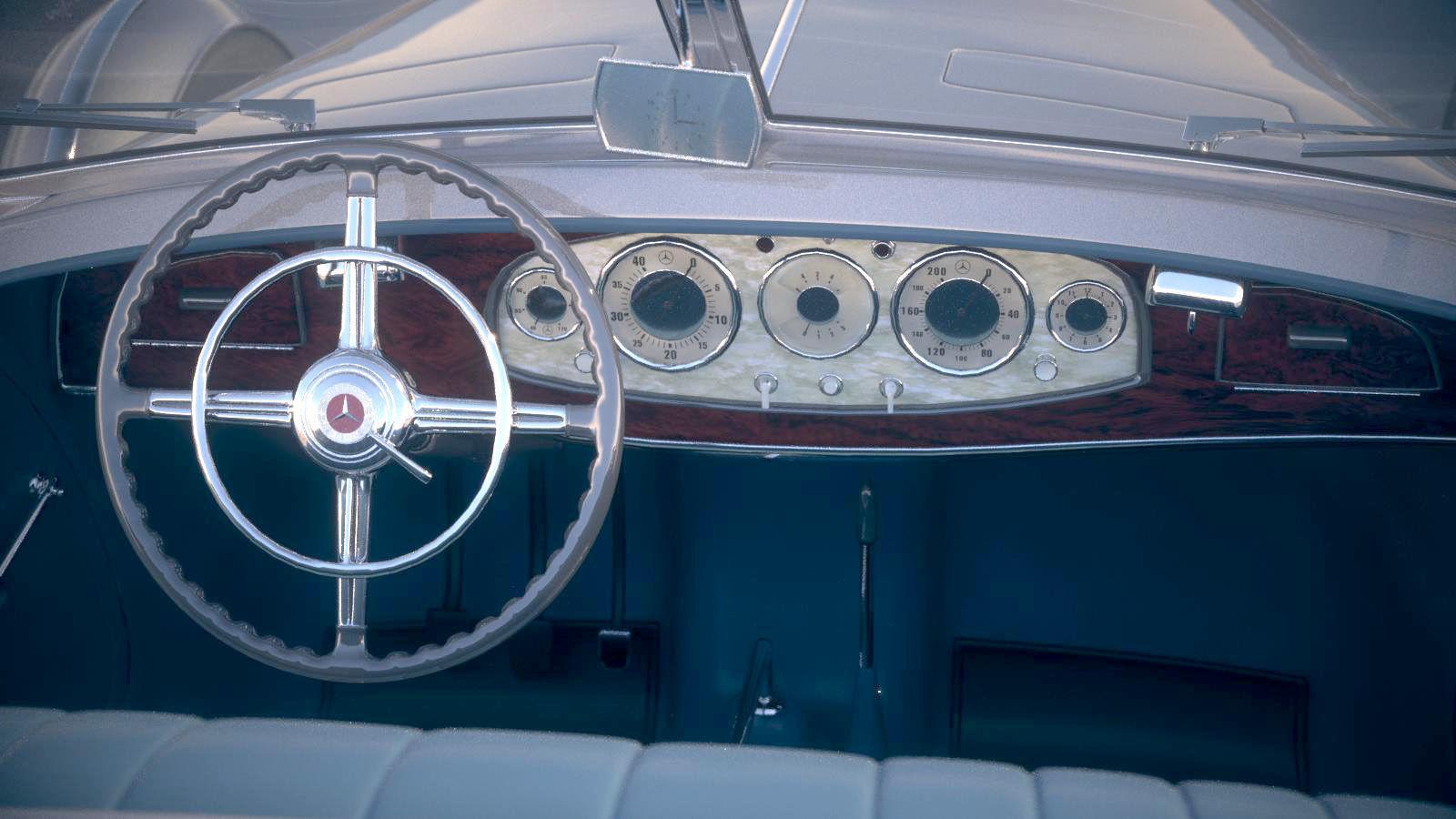 Mercedes 500K Erdmann Rossi 1936 desert studio 3D model_4