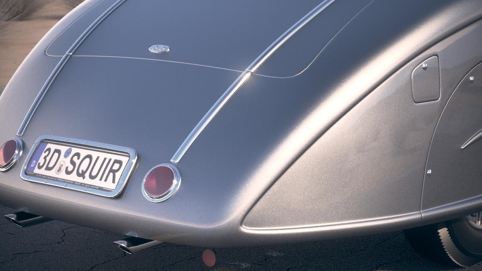 Mercedes 500K Erdmann Rossi 1936 desert studio 3D model_3