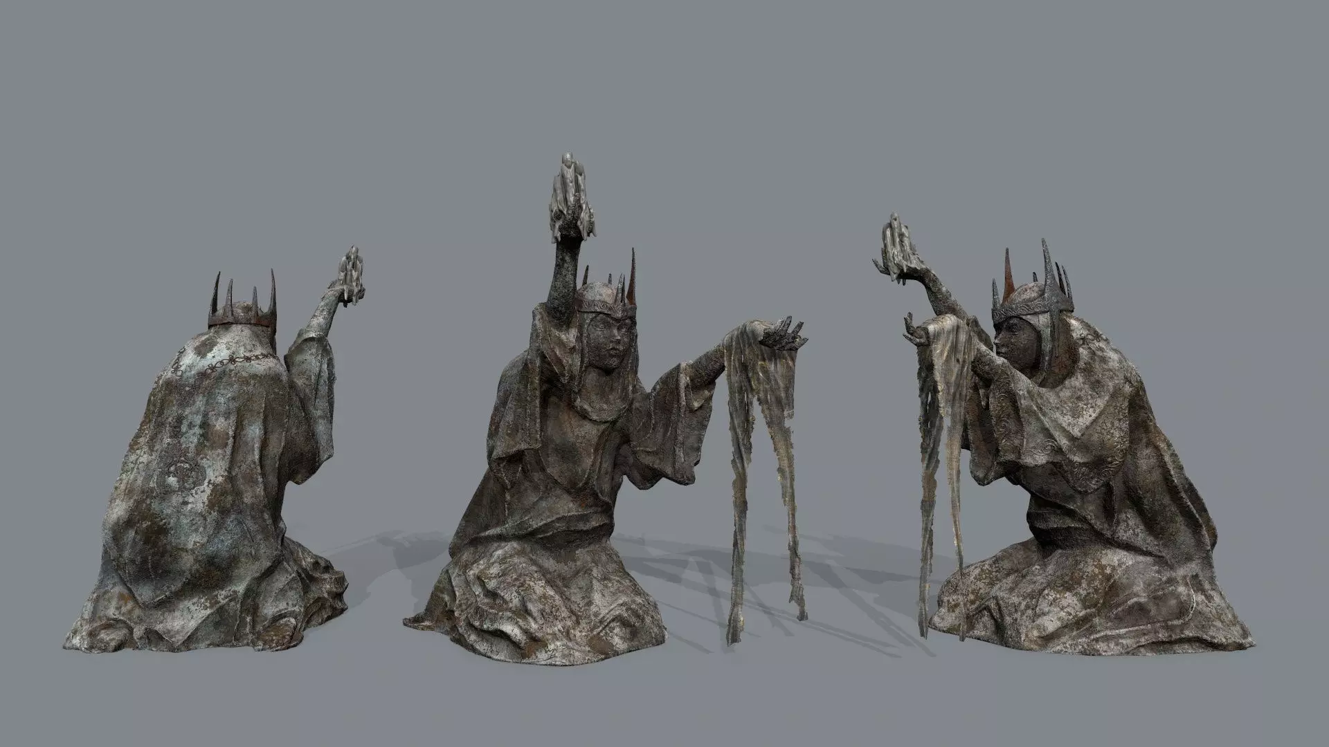 woman Statue Low-poly 3D model