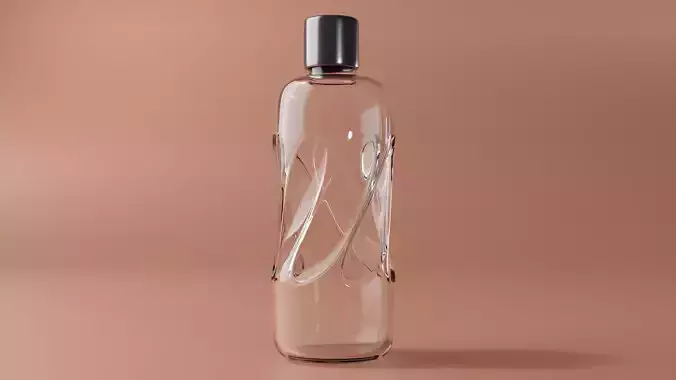 Cosmetic Glass Bottle model Low-poly 3D model