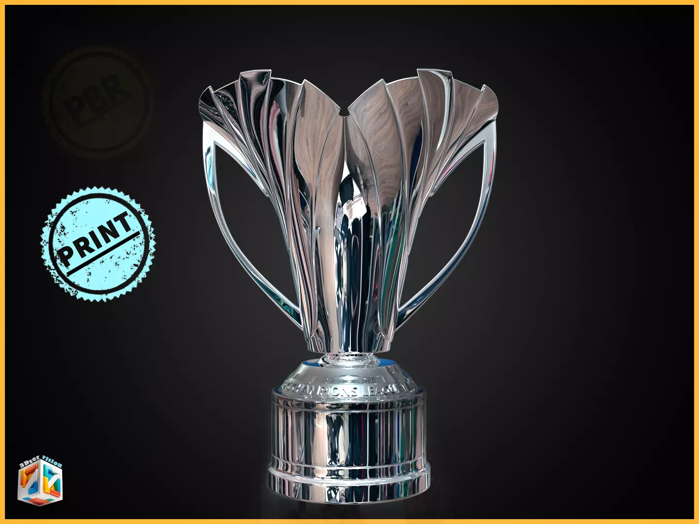 AFC asian Champions League Two Trophy - STL Print 3D model 3D