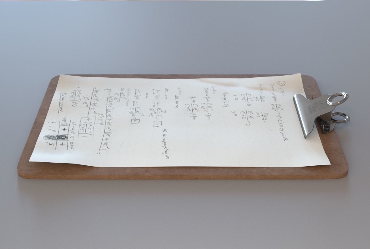 Cardboard clipboard 3D model_1