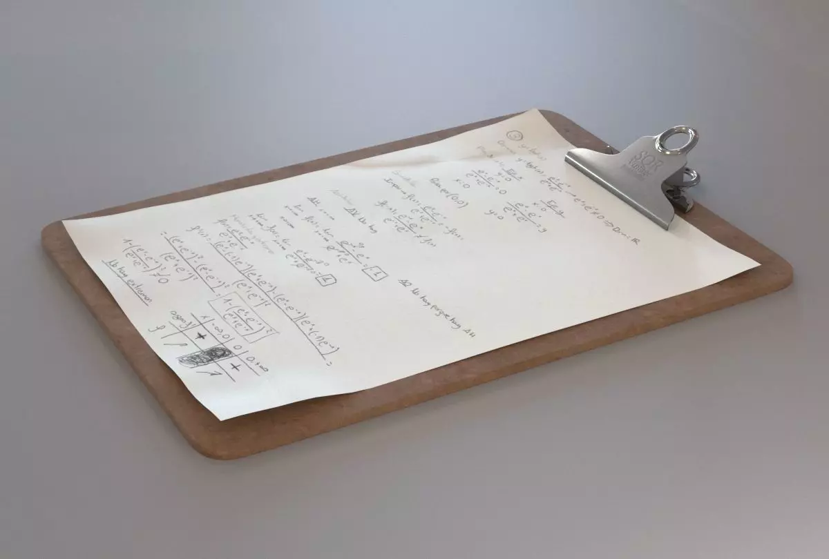 Cardboard clipboard 3D model_0