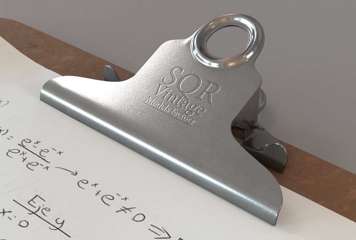 Cardboard clipboard 3D model_6