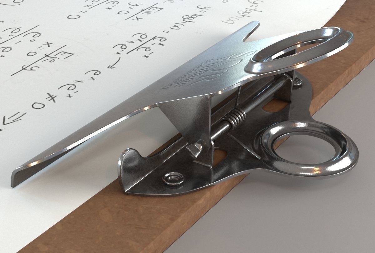 Cardboard clipboard 3D model_5