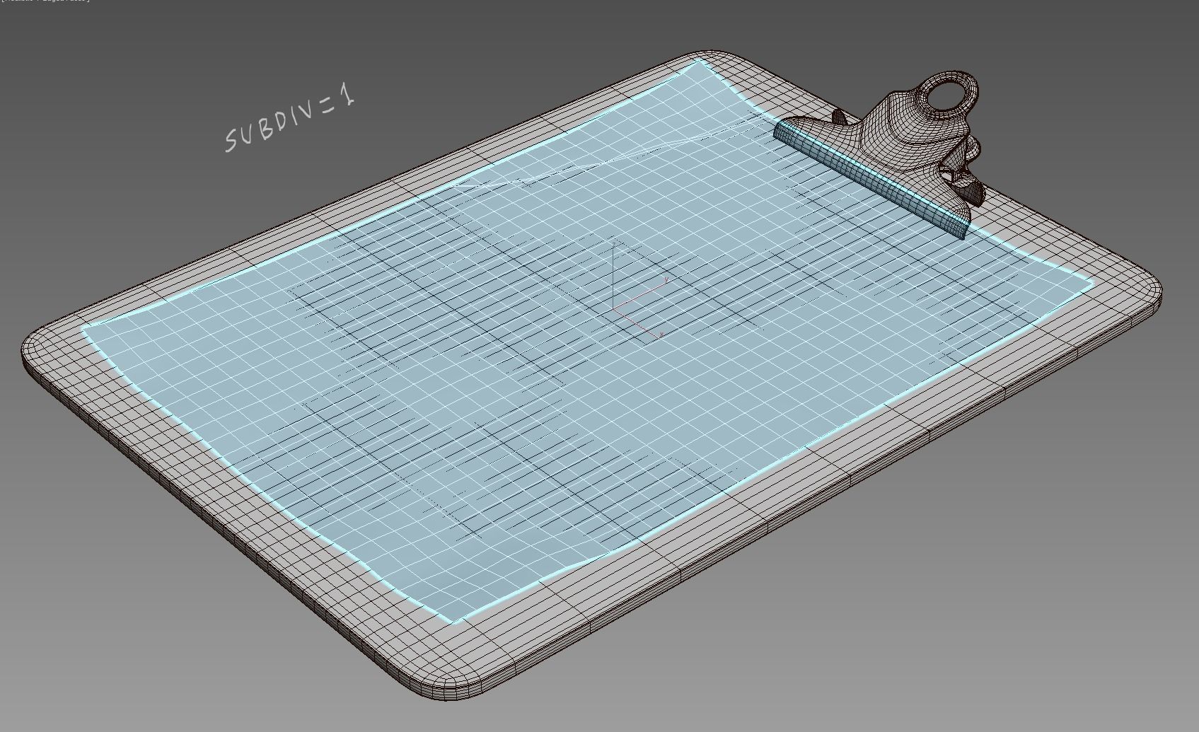 Cardboard clipboard 3D model_7