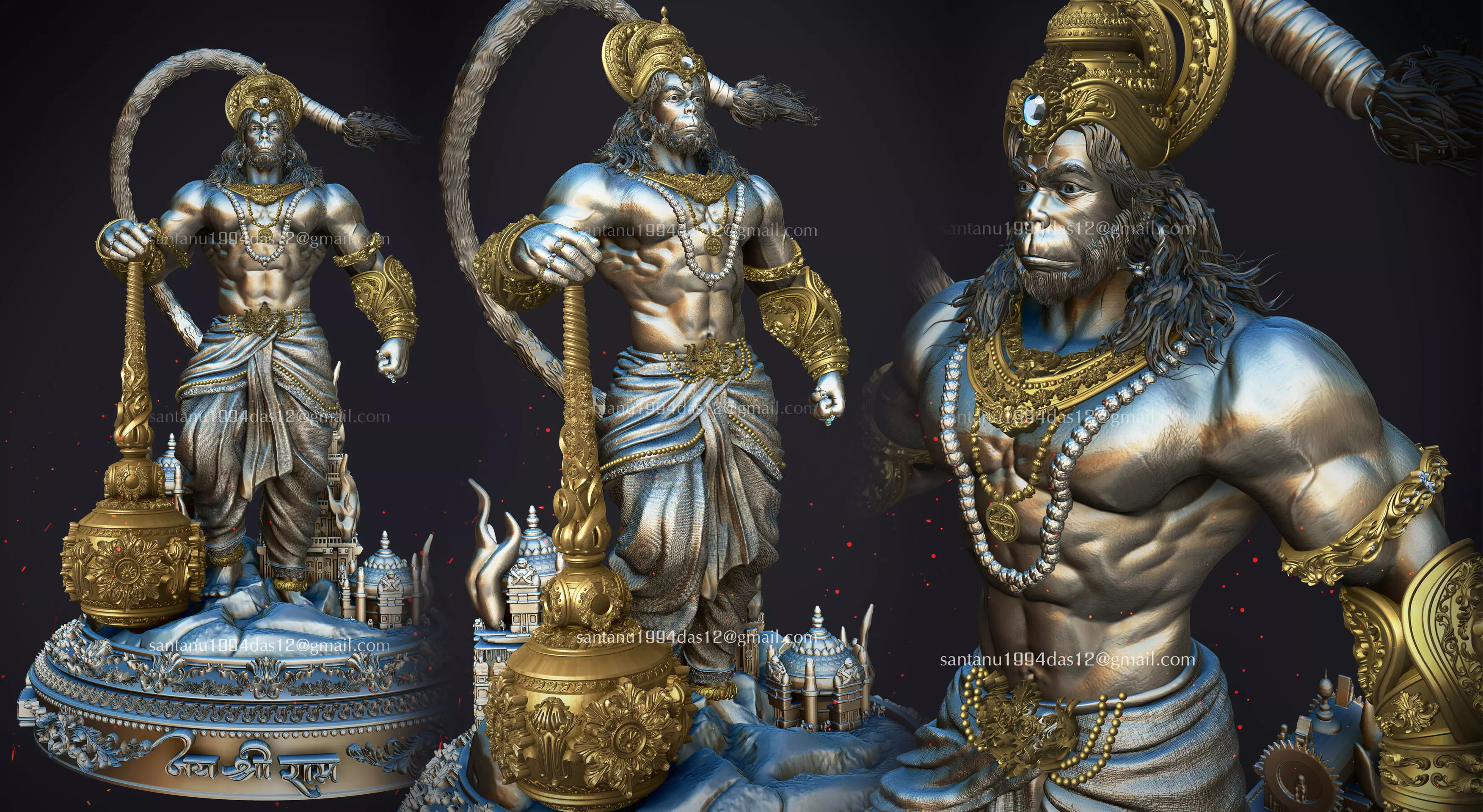 Hanuman Ji STL 3D print model
