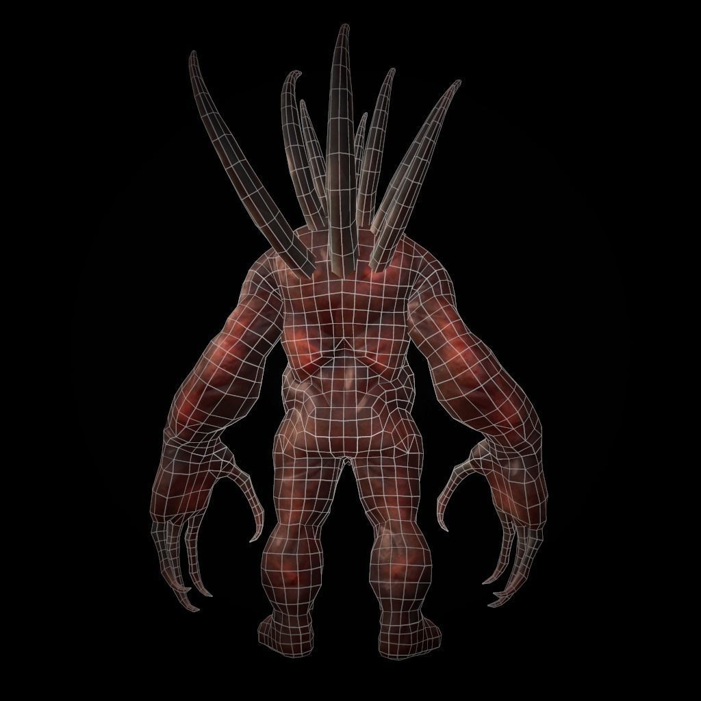 Creature Rock Low-poly 3D model_7