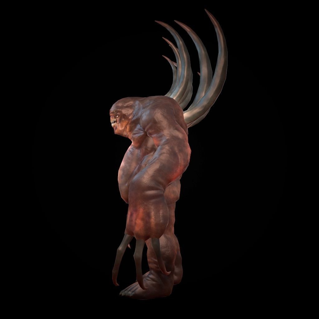 Creature Rock Low-poly 3D model_4