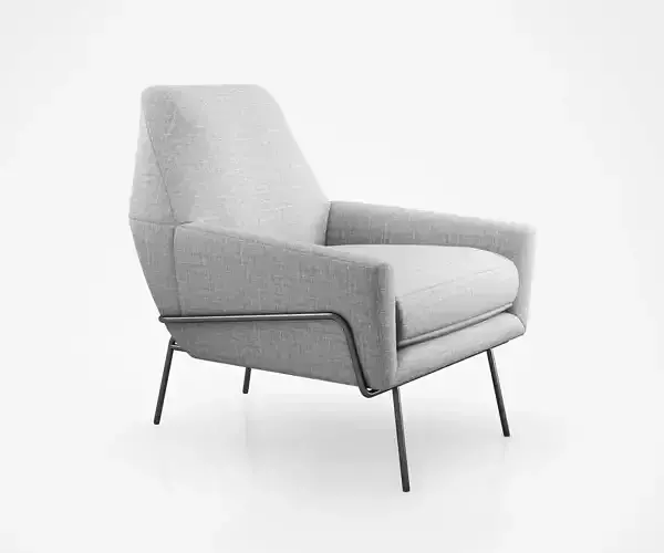 Lucas Wire Base Chair by West Elm 3D model