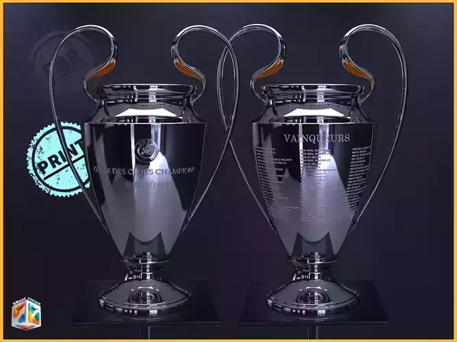 UEFA champions league  - 2  print versoions - engraved and clean