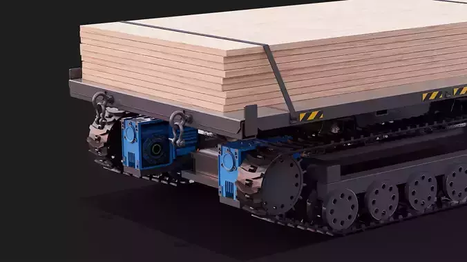 tracked crawler heavy duty industrial load carrier robot 3d 3D model