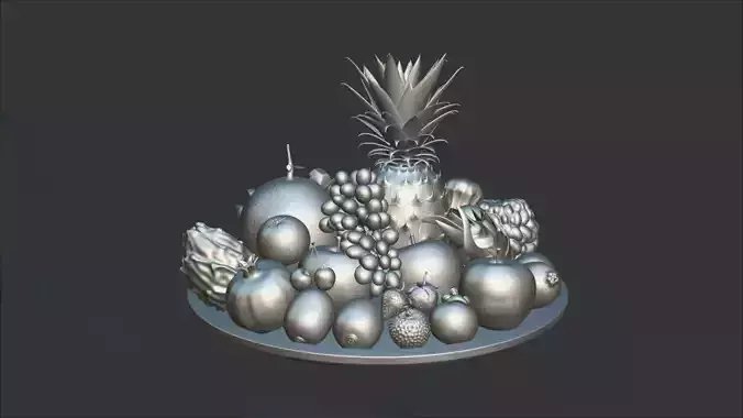 Luxurious Fruit Platter Arrangement - 30 Models 3D model 5