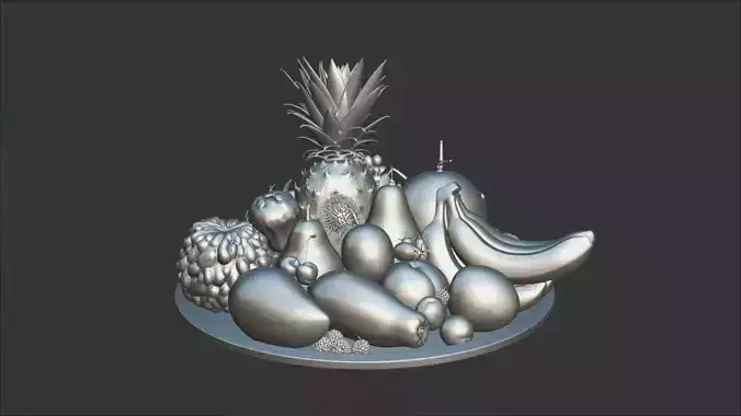 Luxurious Fruit Platter Arrangement - 30 Models 3D model 2
