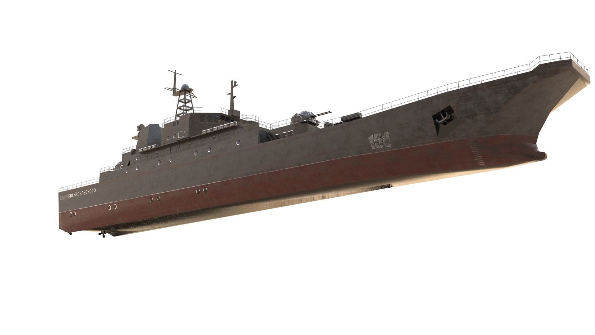 Ropucha Class Landing Ship Low-poly 3D model_5