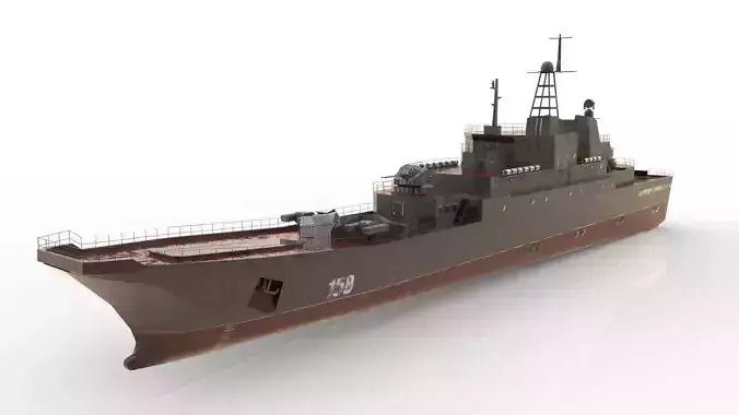 Ropucha Class Landing Ship Low-poly 3D model