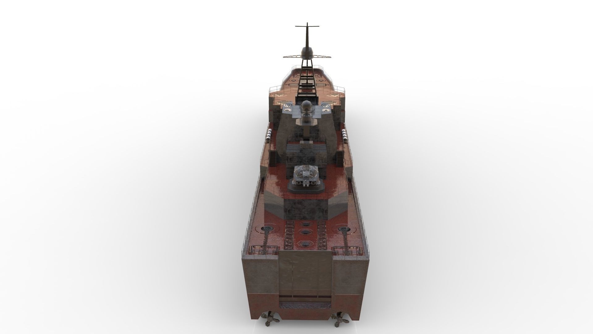 Ropucha Class Landing Ship Low-poly 3D model_6