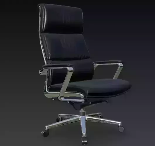 Black Office Chair with Wheels 