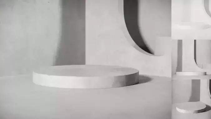 Concrete Minimalism Product Display Podium