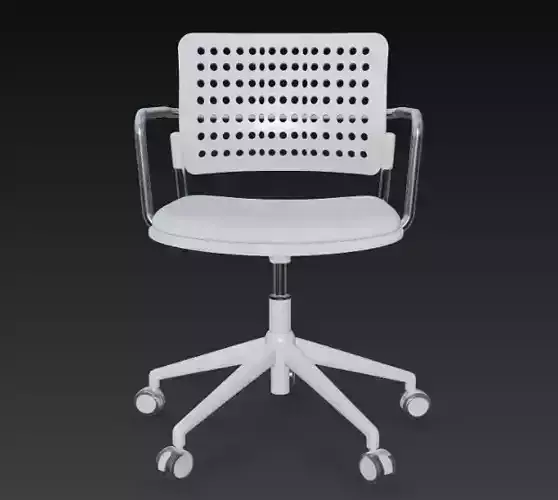 Modern White Office Chair 3d Model