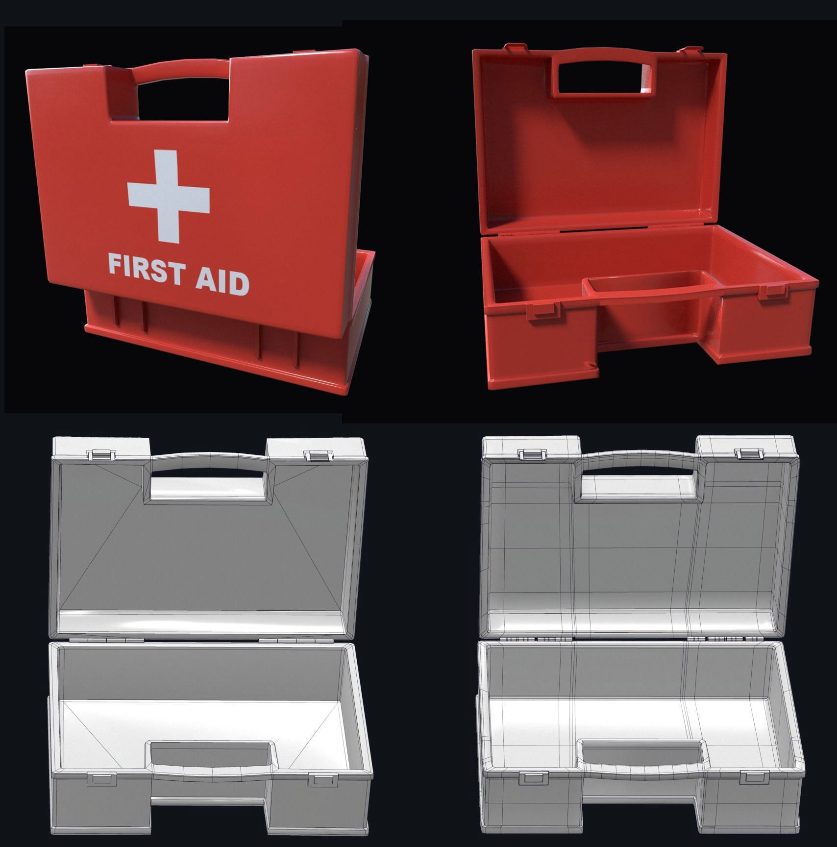 First Aid Box PBR Game Ready Low-poly 3D model_4