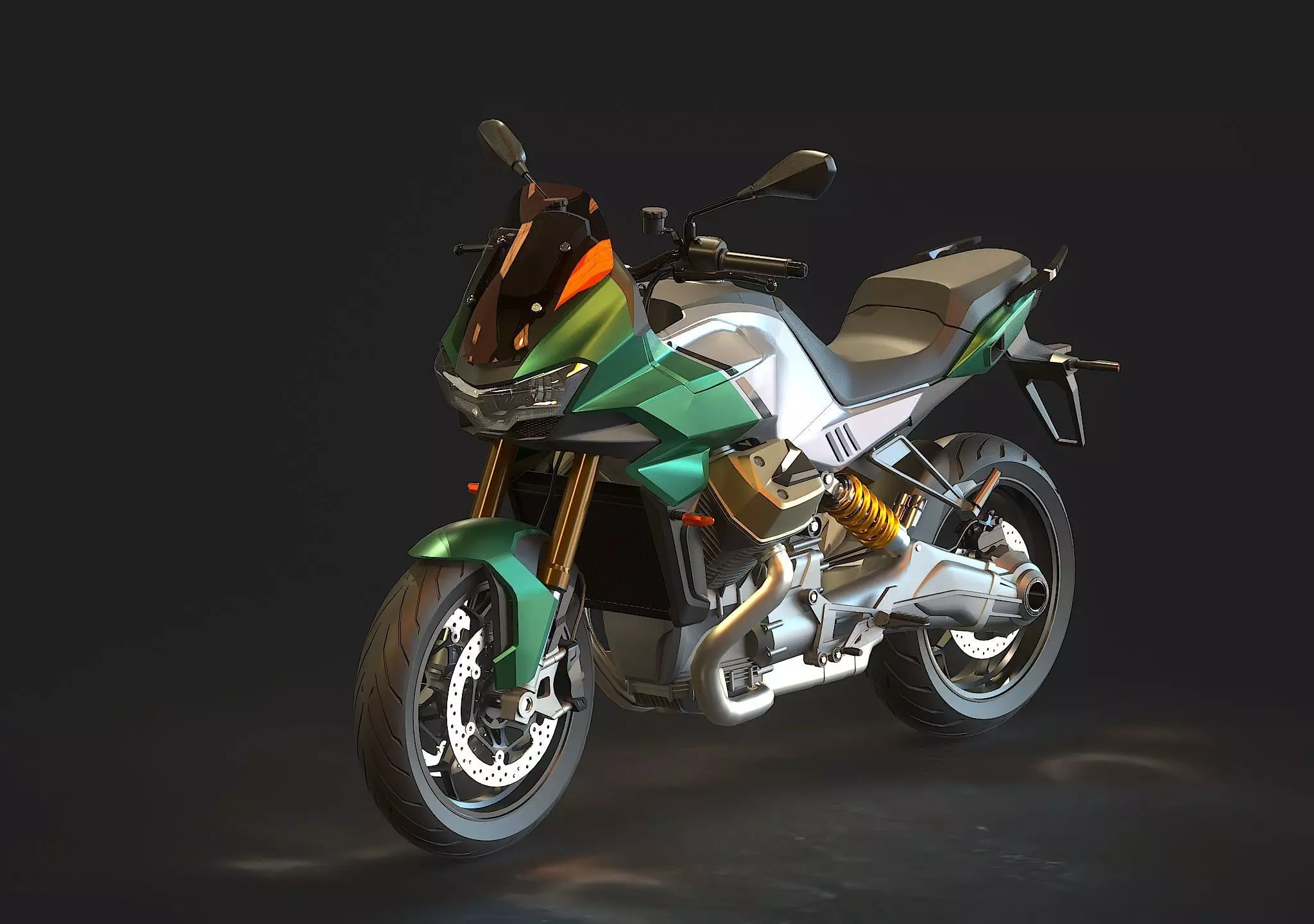 Base model Moto Guzzi V100 2023 3D model
