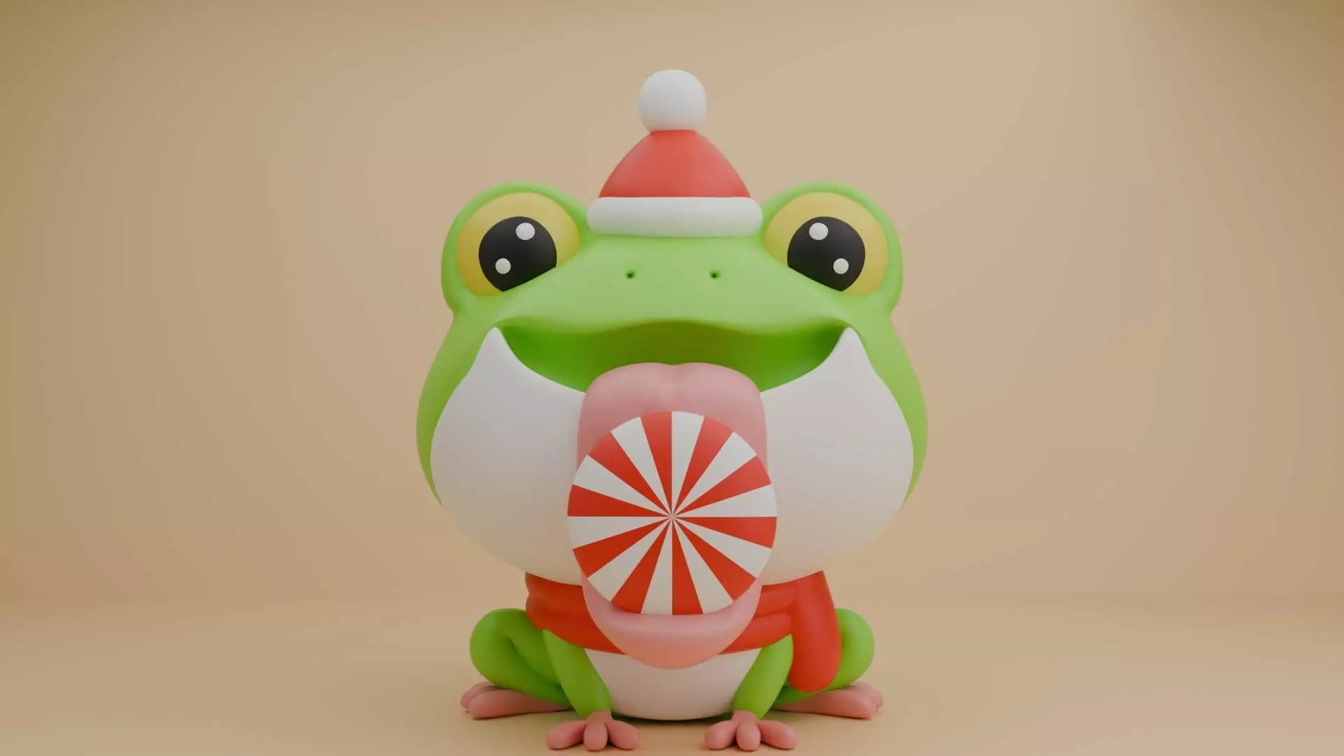 Christmas frog 07 3D print model